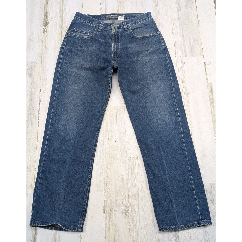 Vintage Y2K Levis Silvertab Jeans Mens 33x32 Loose Denim Distressed Blue